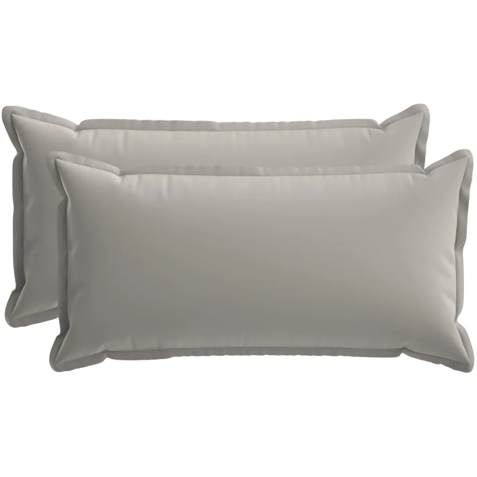 vidaXL Kussensloop 2 st HOUTEN Grijs 40 x 80 cm Polyester, foto 3