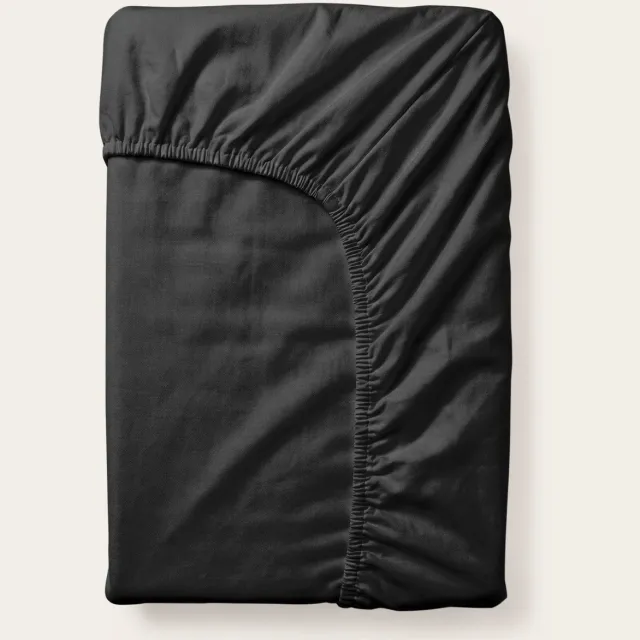 Happybed Hoeslaken Black - 90x200 cm - Onderlaken - Verfijnd jerseykatoen - Ademend katoen - Perfecte pasvorm
