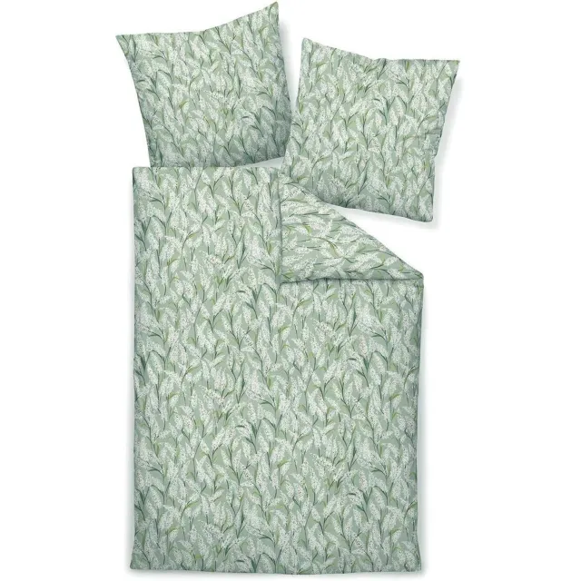 Janine Milano Mako Satin Beddengo Set Smoky Groen 135x200cm Smoky Green