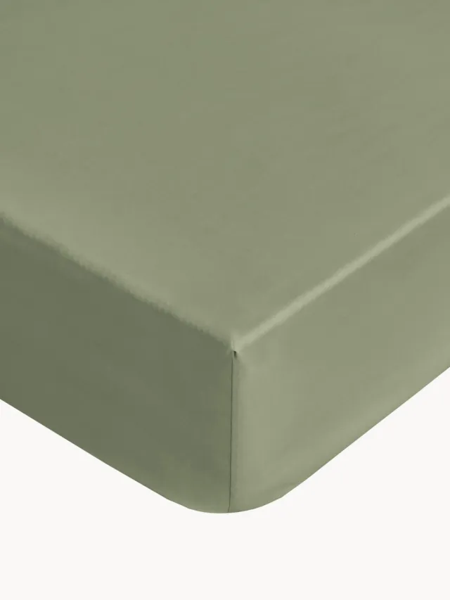 Biancoperla Boxspring hoeslaken Aurora van katoen Groen