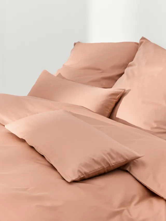 Westwing Collection Katoensatijnen dekbedovertrek Comfort Roze