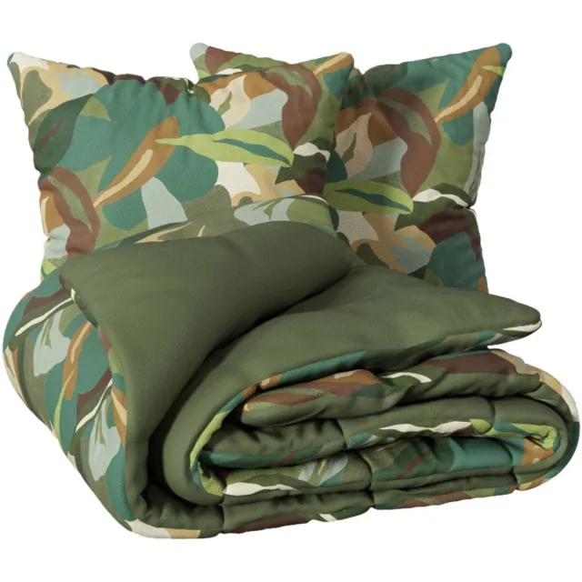 Atmosphera Créateur d'intérieur® Bedlinnen van bedrukt katoenpercal RENATA Vert