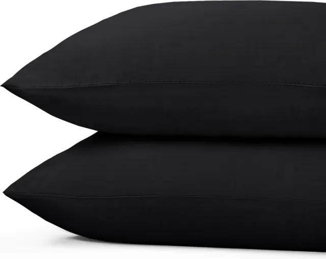 Princess Line Kussenslopen 100% Zachte Katoen - 60x65 cm - (set van 2 stuks) - Zwart