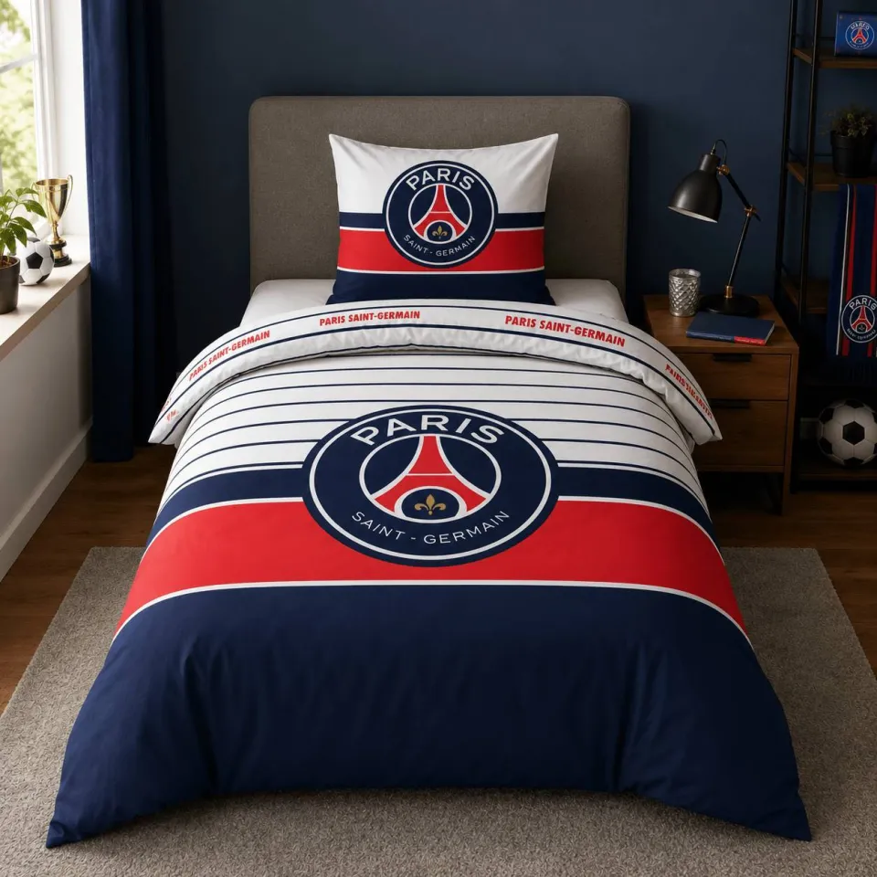Official Fanwear PSG Dekbed Blauw/Wit/Rood, foto 3