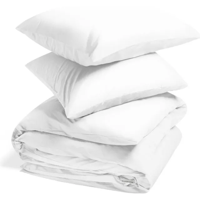 Yumeko dekbedovertrek percal katoen wit 260x220 + 2/60x70 - Bio, eco & fairtrade Pure White