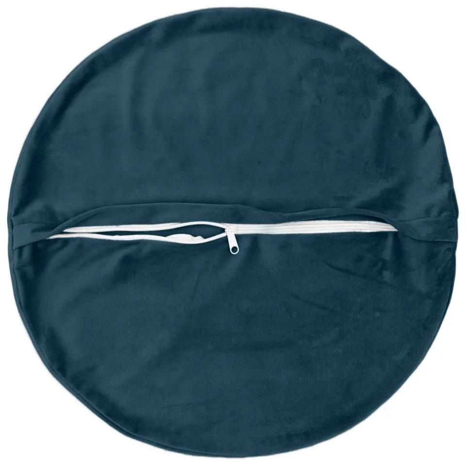 vidaXL Kussensloop 6 st HEERLEN Blauw Dia. 60 cm fluweel, foto 4