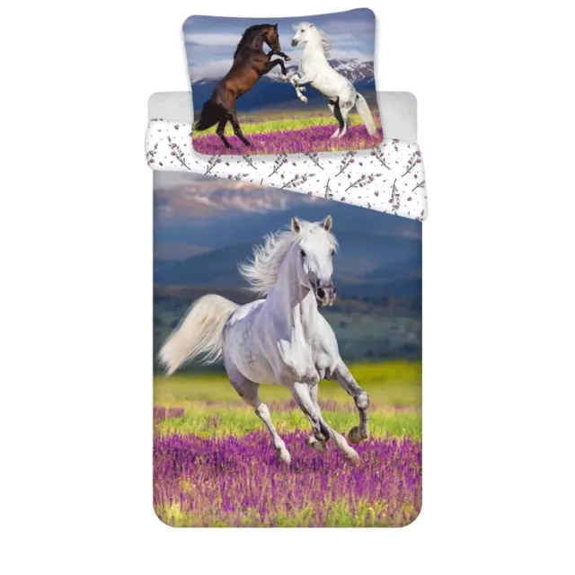 Sweet Home Dekbedovertrek, Paarden - 140 x 200 + 70 x 90 cm - Katoen Multicolored