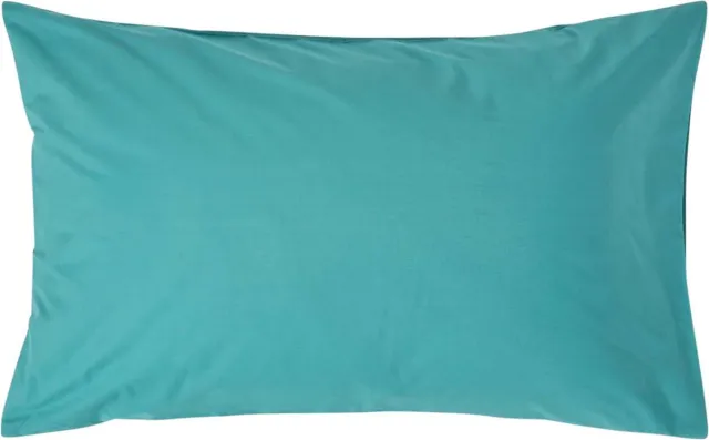 Homescapes Kussensloop 50x75 cm – Petrol – 100% Egyptisch Perkal Katoen – 200 TC