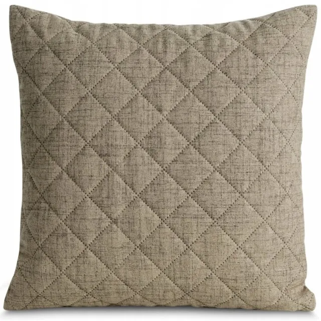 Eurofirany Decoratieve kussenhoezen linnenlook donkerbeige 45x45cm
