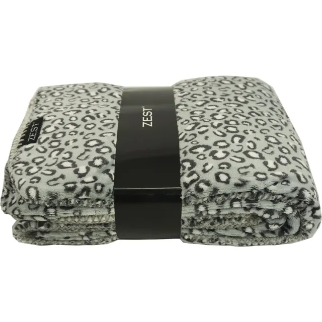 Zest Fleece Deken Panter Grijs - 125 x 150cm