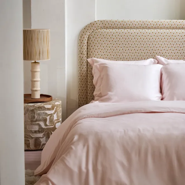 Coco & Cici TENCEL Twill Dekbedovertrek Lichtroze - 260x220 + 2 kussenslopen 60x70 Beige