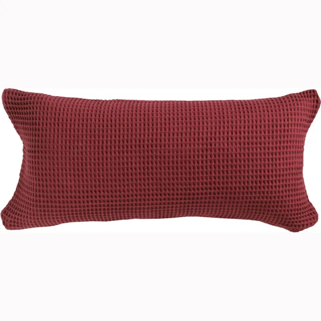 Heckettlane Wafel Kussensloop - Rood - 40x80cm - Rood