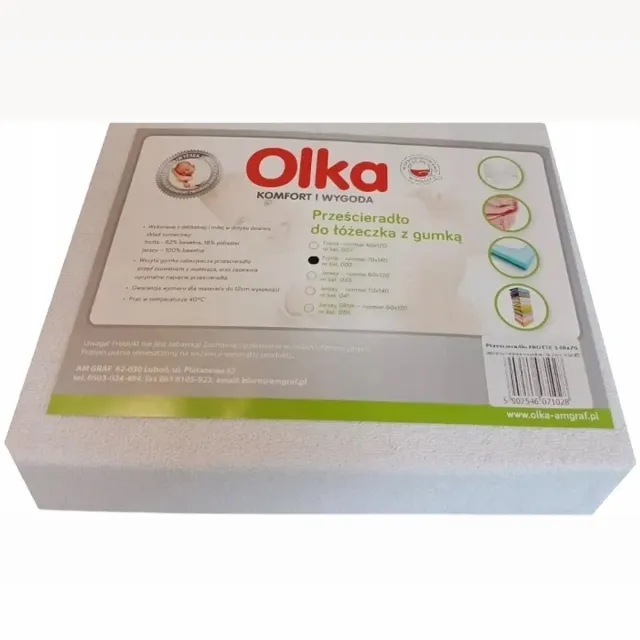 Olka Frotte hoeslaken ledikant 140x70 cm Wit