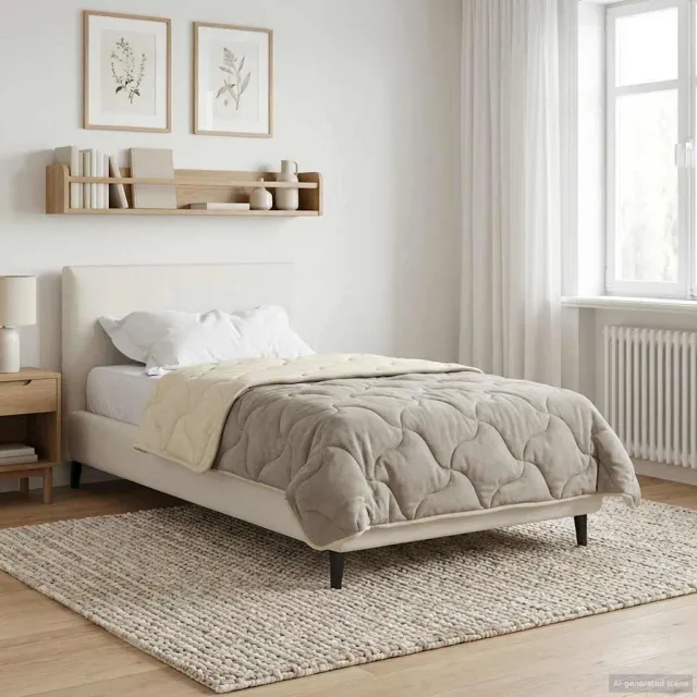 vidaXL Vol jaar dekbed 155 x 220 cm Crème