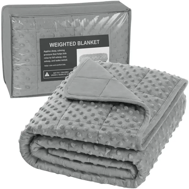 Klarven Gewogen Deken Kinderen 2.3kg - Therapiedeken voor Stressverlichting - Zwaar Deken, Beter Slapen - 90x120cm Grijs