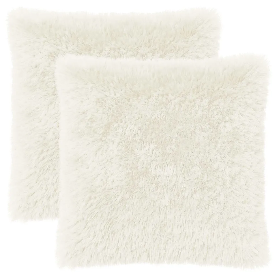 vidaXL Kussensloop 2 st HEERLEN Wit 65 x 65 cm PV Fleece, foto 3