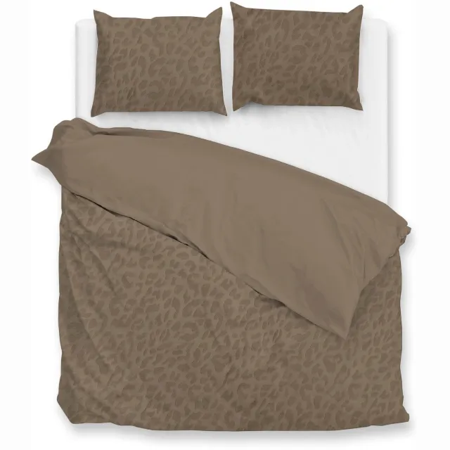 Zohome Panterprint Fleece Dekbedovertrek Leopardo – Dekbedovertrek - Real Taupe, foto 2