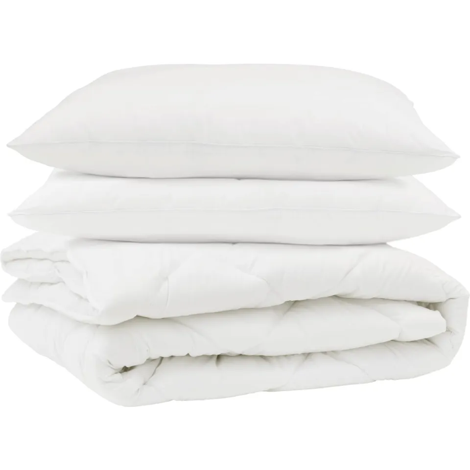 vidaXL Dekbed met kussen 3 st Wit Microfibre, foto 3