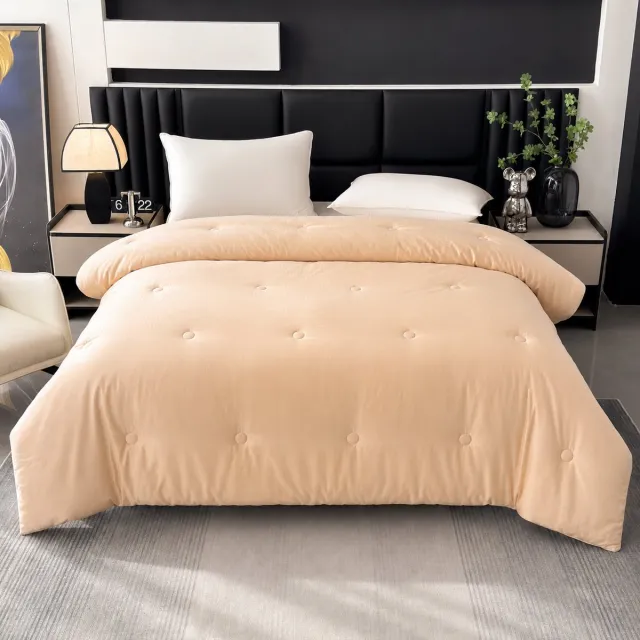 MeiLun Home Soft Haven Winterdekbed - 200 x 230 cm - 500 g/m² - Crème-abrikoos Creamy apricot