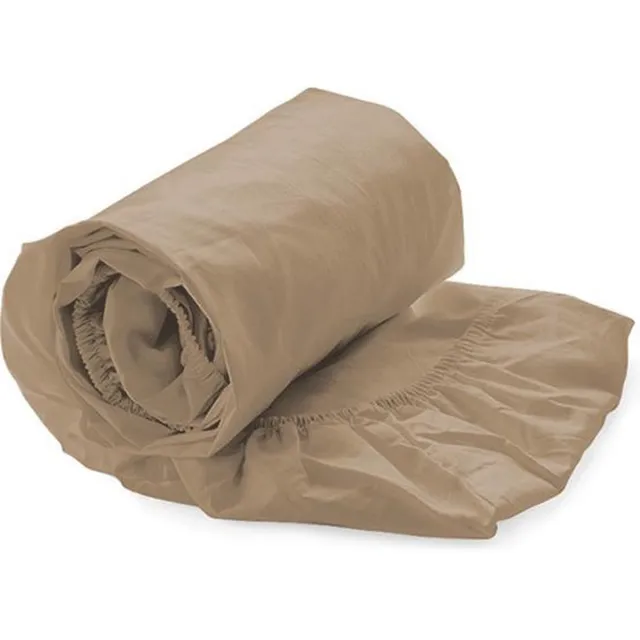 Kardol & Verstraten Hoeslaken Satijn - 90x210/220 cm - Taupe