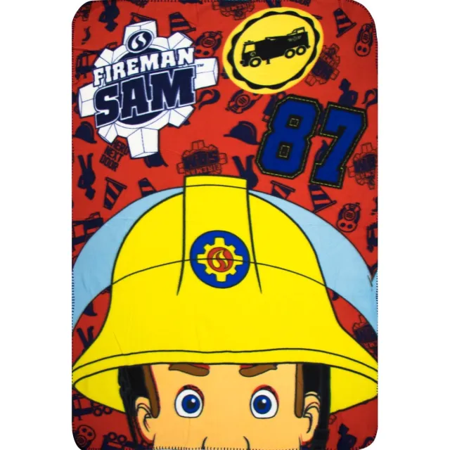 Brandweerman Sam fleece deken - 150 x 100 cm. - Fireman Sam plaid - lekker zacht Multi Colour