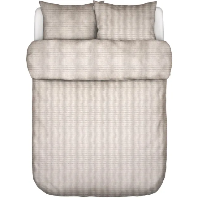Marc O'Polo Loke Dekbedovertrek Biologisch Katoensatijn Oatmeal - Tweepersoons – 200x200/220 cm