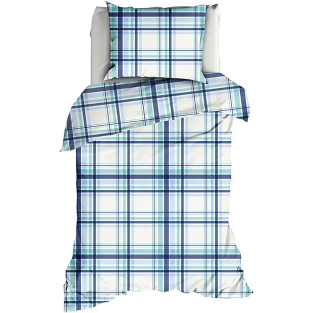 Romanette Dekbedovertrek Romanette Flair Coastal Blue Katoen-140 x 200 / 220 cm | 1-Persoons Blauw