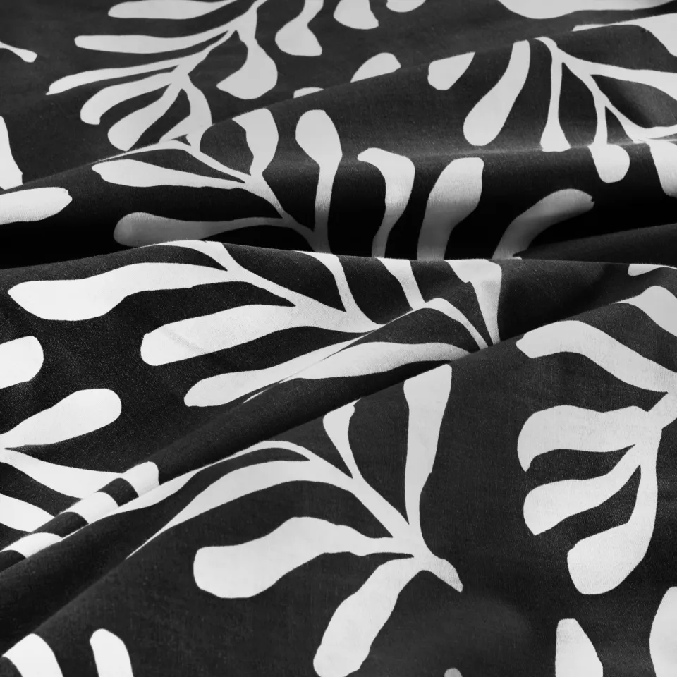 NOUS Living katoenen dekbedovertrek 2-persoons (200x220 cm) zwart, foto 6