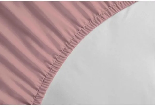 LOVELY HOME 140x190+30 drap housse – Dusty pink – 100% katoen stoffig roze