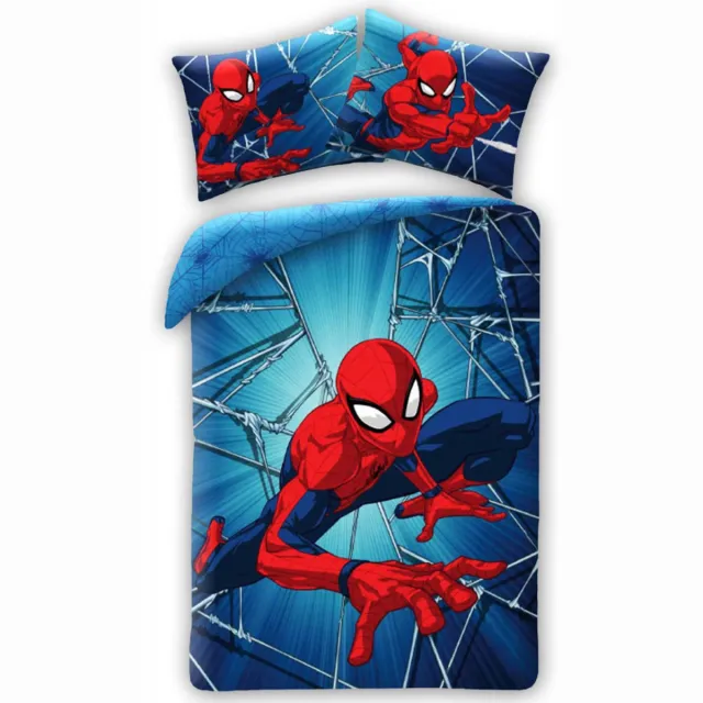 Spider-Man Spiderman peuterdekbedovertrek Web blauw - multi