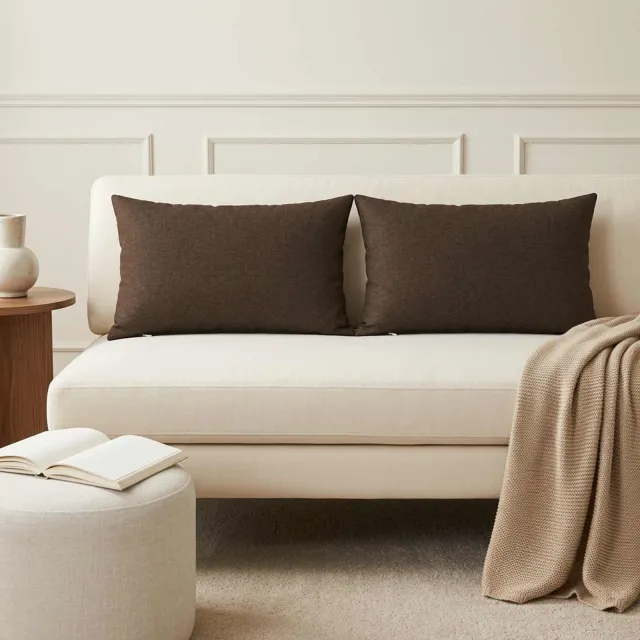 vidaXL Kussensloop 6 st HEERLEN Taupe 30 x 50 cm Stof