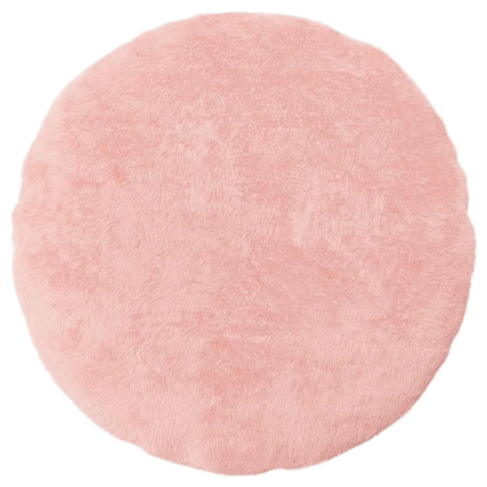 vidaXL Kussensloop 6 st HEERLEN Roze Ø 60 cm Nep Konijnenbont