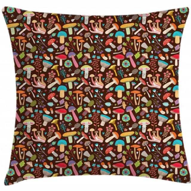 ABAKUHAUS Kussenhoes Pilz – Paddenstoelenparadijs – 40x40 cm – Meerkleurig Mehrfarbig