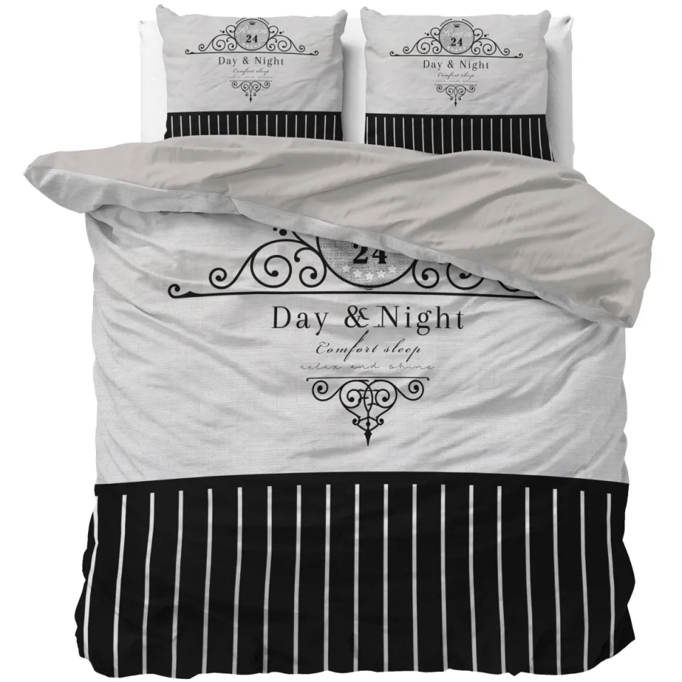 Sleeptime polyester dekbedovertrek 2-persoons (200x220 cm) Zwart