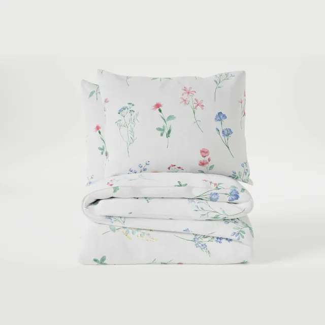W katoen-polyester dekbedovertrek 2-persoons (200x220 cm) Roze