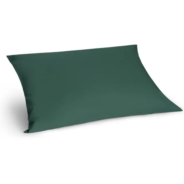 Yumeko kussensloop percal katoen bosgroen 70x90 - Bio, eco & fairtrade - 1 stuk Forest Green