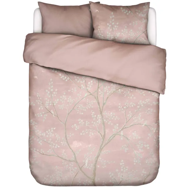Essenza Lucienne katoen satijnen dekbedovertrek blush pink