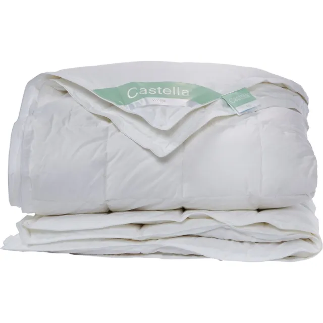 Castella Wega 4 Seizoenen Dekbed | 240x200 cm - 90% Ganzendons Lits-jumeaux Dekbed - Zomerdekbed & Winterdekbed - Anti-Huisstofmijt - Ventilerend & Absorberend Wit