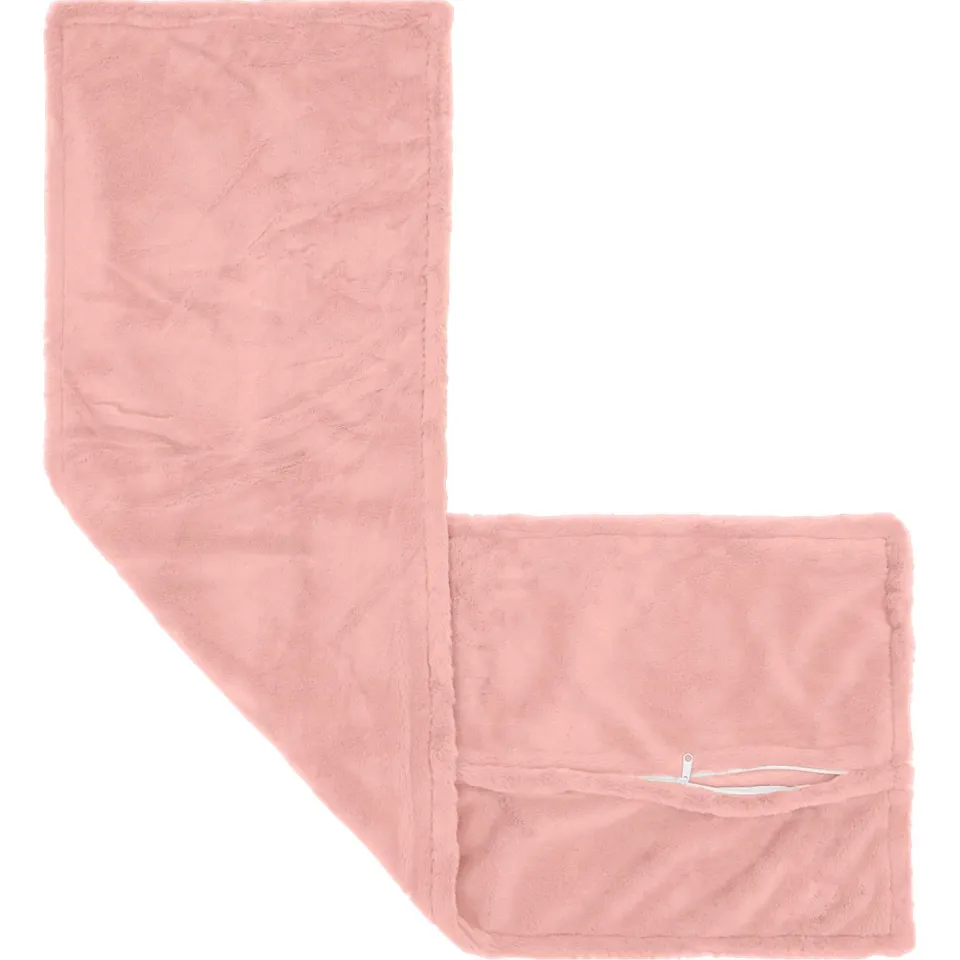 vidaXL Kussensloop 2 st HOUTEN Roze 40 x 145 cm Nep Konijnenbont, foto 4
