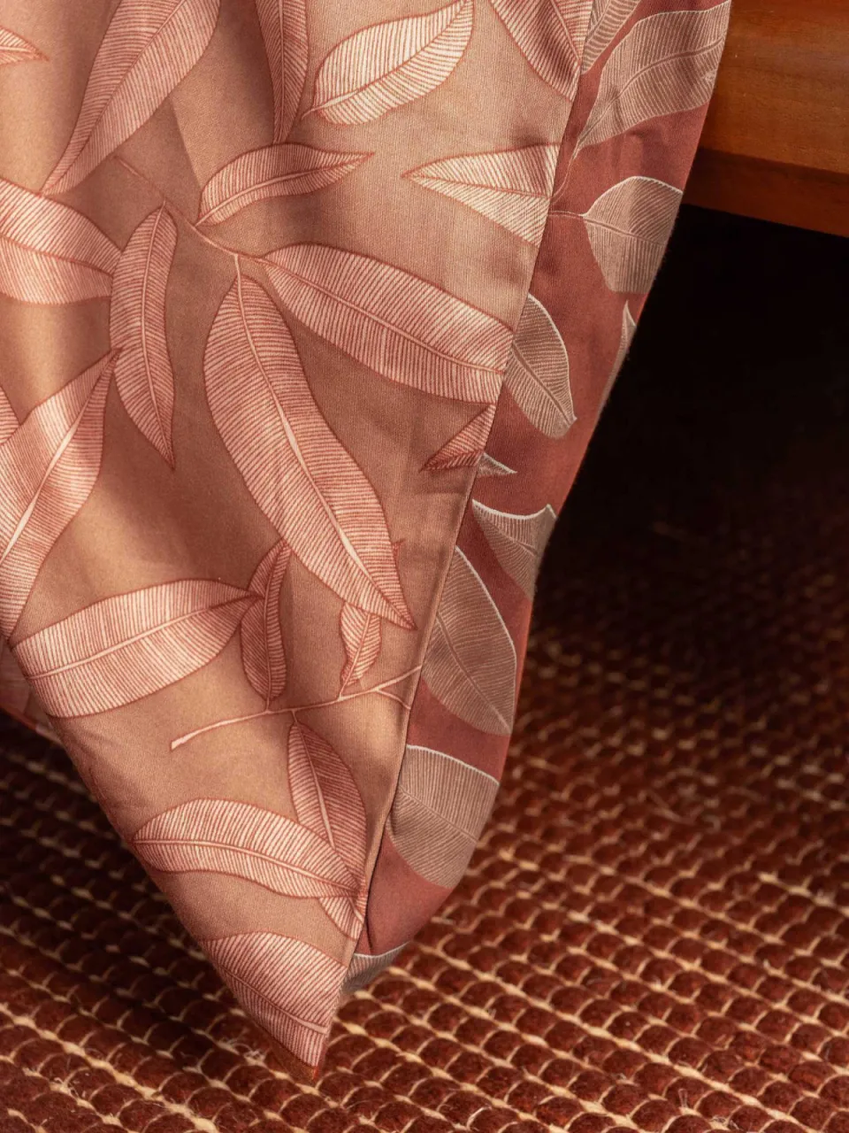 Essenza lyocell-katoenmix, 50% lyocell, 50% brushed katoen twill dekbedovertrek clea terracotta, foto 5