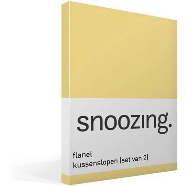 Snoozing flanel kussenslopen (set van 2) Geel 60x70 cm (25 geel)