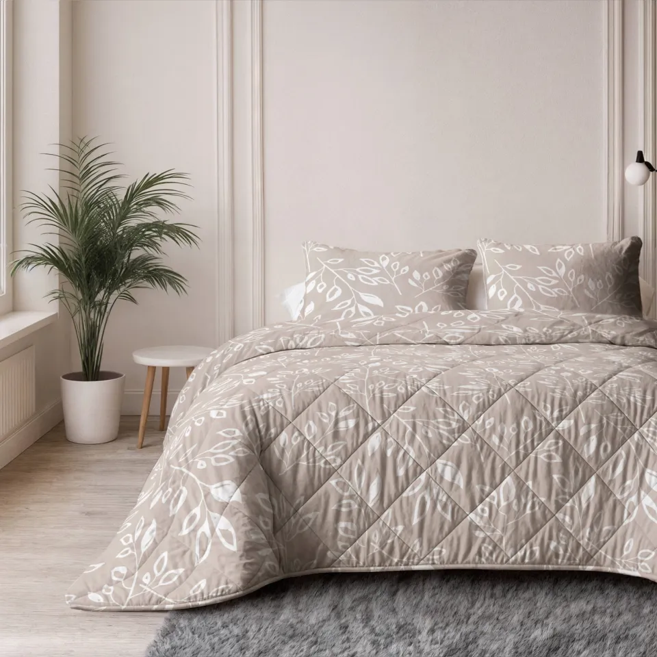 Sleeptime dekbed zonder overtrek met kussensloop Lazy taupe/zand, foto 5