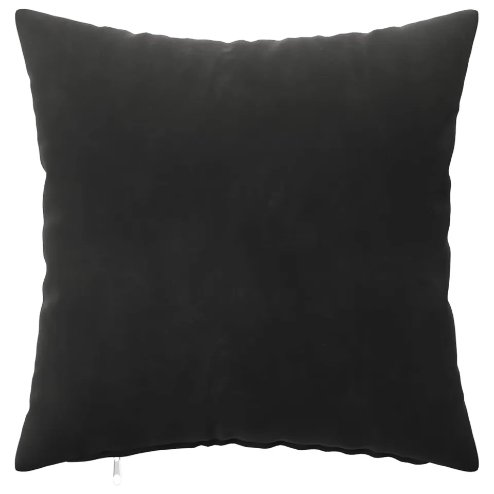 vidaXL Kussensloop 2 st HEERLEN Zwart 35 x 35 cm Fluweel