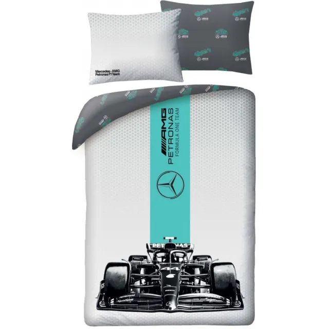 Mercedes Dekbedovertrek - 140 x 200 cm - Katoen - 70 x 90 cm multicolor