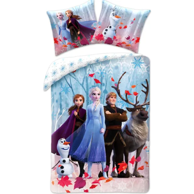 Disney Frozen Dekbedovertrek Snow - 140 x 200 cm + 50 x 70 cm - Katoen Multi