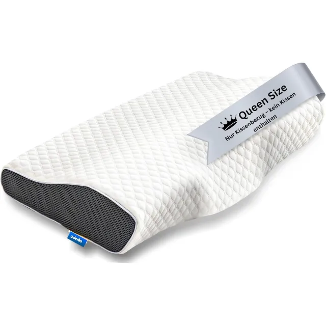 Derila Kussensloop voor Traagschuim Kussen - Wit, Queen Size