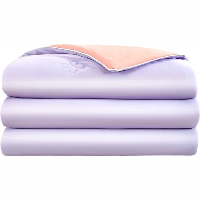 rimmo Licht & Ademend Zomerdekbed met Airco Effect – Dunne Color Block Quilt – Wasbaar in de Wasmachine – Koel Zomerdekbed -Zomerdeken voor Comfortabel Slapen – Paars – 180x200 cm