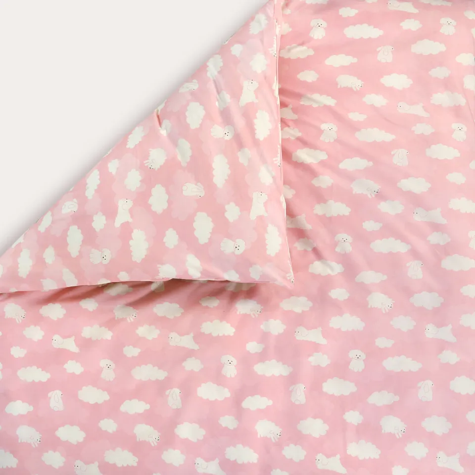 NOUS Kids katoenen dekbedovertrek kinderbed (120x150 cm) roze, foto 4
