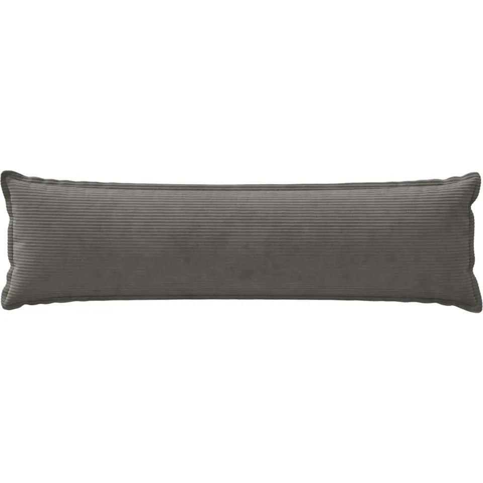 vidaXL Kussensloop HOUTEN Donkergrijs 40 x 145 cm corduroy