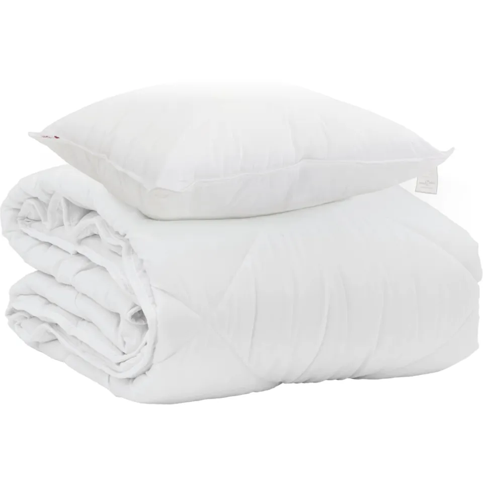 vidaXL Zomer Dekbed met kussen 2 st Wit Microvezel, foto 3